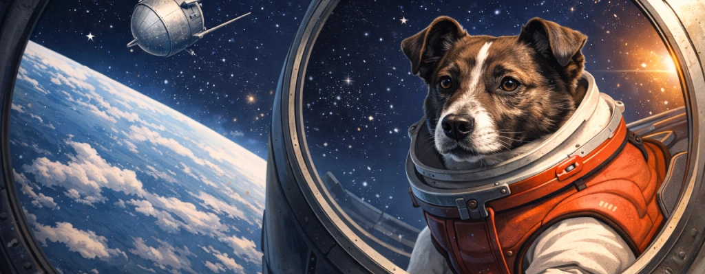 Laika (la primera en orbitar la Tierra)